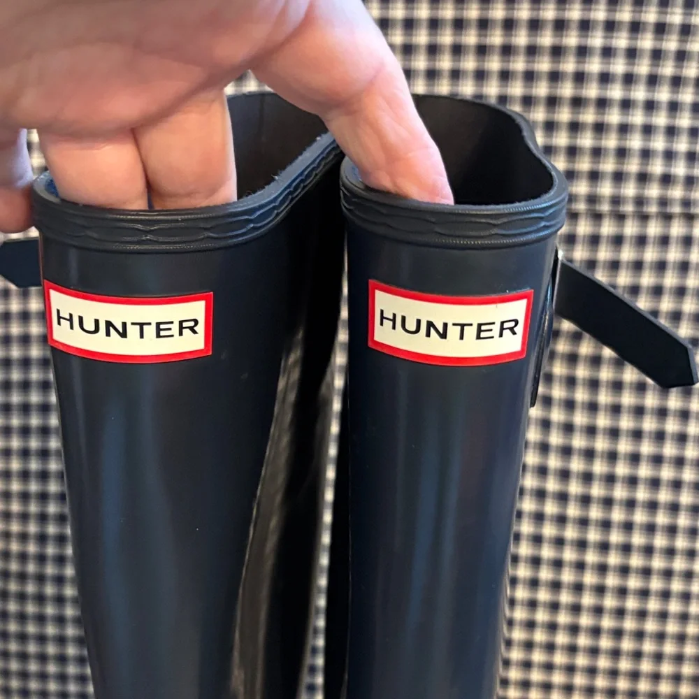 Hunter Classic navy blue Waterproof Boots - Picture 4 of 8
